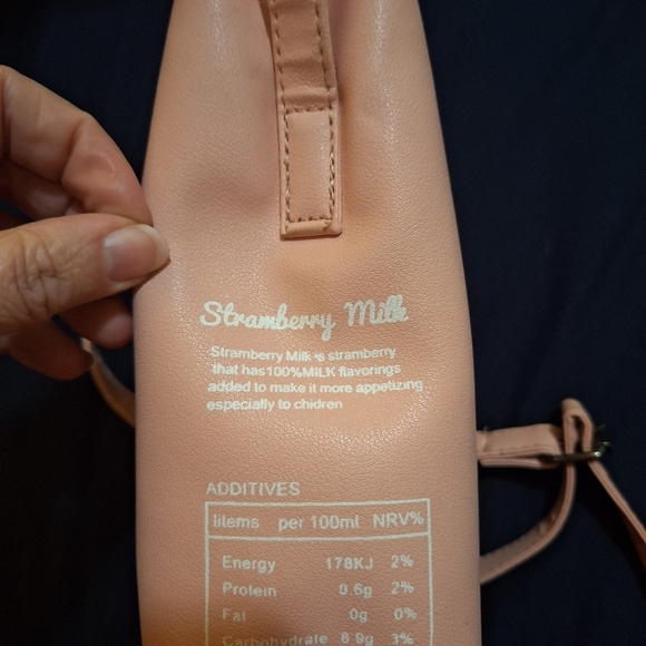 Strawberry Milk Carton Bag Pink - Picture 4 of 8